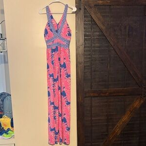 Lilly Pulitzer Pink and Blue maxi dress